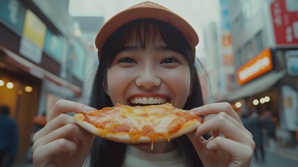 Delicious pepperoni pizza ready to be eaten releasing delicious elastic melted cheese, freshly baked in a wood oven