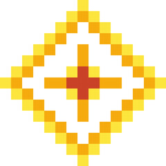 Obraz premium Pixel Star Sparkle Twinkle