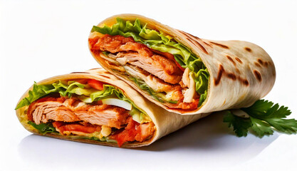 country wrap sandwich with salad