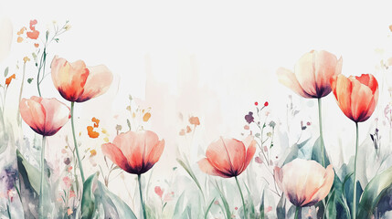 Elegant wedding invitation card background vector. Minimal hand painted watercolor botanical flowers texture template background. Design for wedding, vip cover, poster, rsvp moderncard.Valentine's Day