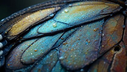 Macro Shot of a Butterfly Wing: 4K Ultra HD Detailed Texture - Nature Photography, Abstract Art Background