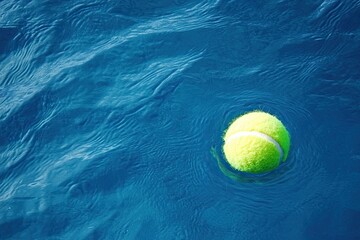 Tennis Season Idea, Tennis Ball in Water, Pool, Summer Tennis Program