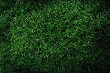 Overhead view of green artificial grass texture, suitable for use as a background