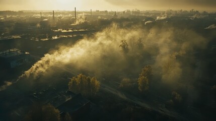 Pollution from Factories in Industrial Zone