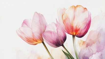 Fototapeta premium Elegant wedding invitation card background vector. Minimal hand painted watercolor botanical flowers texture template background. Design for wedding, vip cover, poster, rsvp moderncard.Valentine's Day