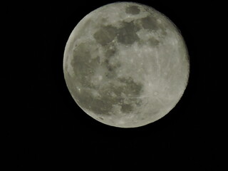 full moon over black