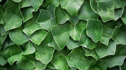 Obraz premium Lush green ivy leaves wall texture background