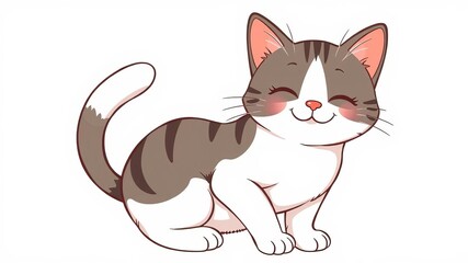 Obraz premium A collection of cat vector graphics featuring various poses and expressions, perfect for use in design projects or as clipart, graphic, whiskers, cat