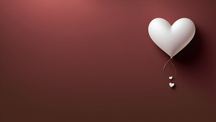 Simple, modern chocolate heart design for love confession, Valentine's Day, romance.