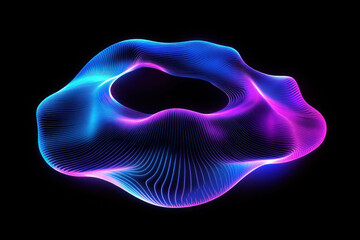 Abstract glowing neon ring.