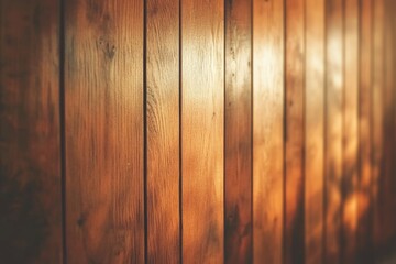 Obraz premium Warm light reflecting on wooden wall creating cozy atmosphere