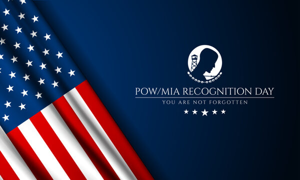 National POW MIA Recognition Day Design Background Illustration