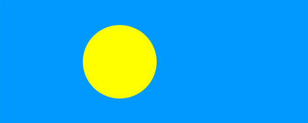 Flag of Palau, long version, Vector Images