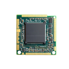 compact electronic circuit board with a microprocessor at its center. showcasing intricate connections and components designed for computing applications it highlights the complexity and miniaturizati
