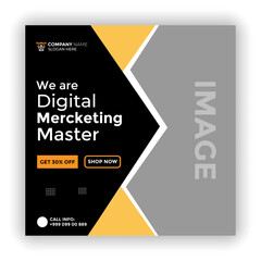 Digital marketing agency your Business web banner and social media post template