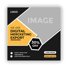 Digital marketing agency your Business web banner and social media post template