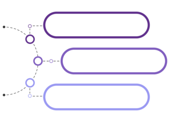 Blue tone circle infographic with 3 steps, process or options.