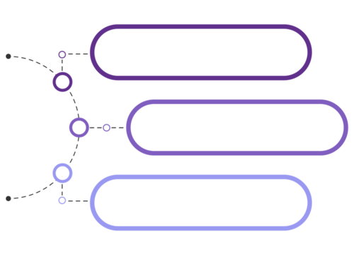 Blue tone circle infographic with 3 steps, process or options.