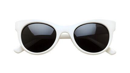 White sunglasses isolated on transparent background.