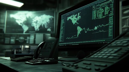 A forex trading platform showing a currency pair analysis on a clean office desk.