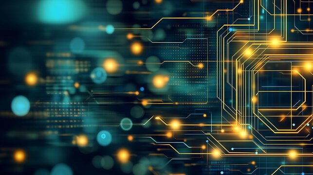Abstract Digital Circuitry Network Technology Background