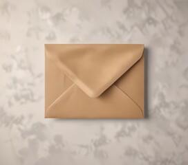 Plain brown kraft paper envelope, crisp white backdrop, isolated, paper, kraft