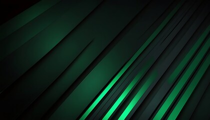 Obraz premium Sleek Black and Green Gradient Abstract Technology Background.