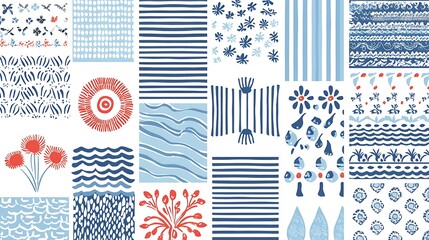 Boldly woven traditional patterns with intricate ornamental details, featuring rich colors and cultural influences