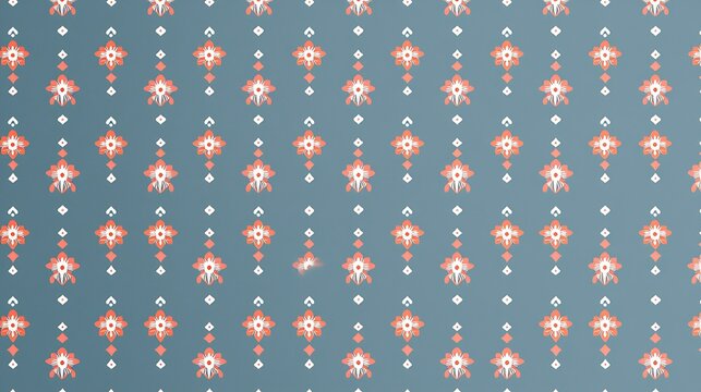 Decorative traditional ethnic motifs arranged in a geometric layout with warm and inviting colors