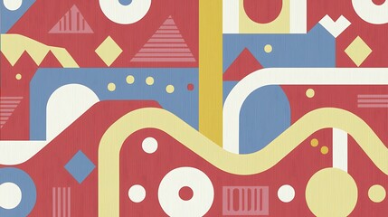 Ethnic-inspired abstract artwork with colorful and artistic patterns, evoking a cultural vibe