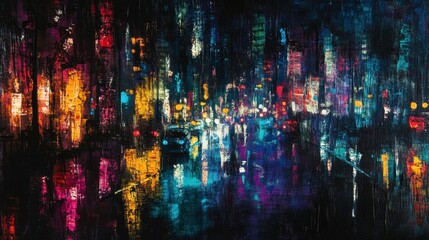 Obraz premium Vibrant Cityscape with Soft Light and Detailed Textures