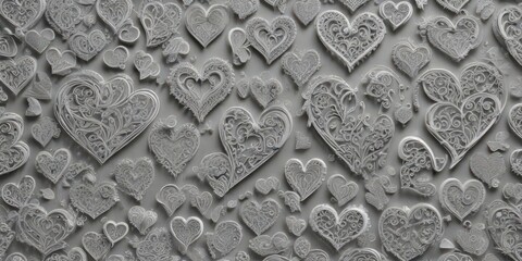 Intricate line art hearts, various styles & sizes,  vector,  line art,  valentine