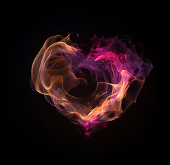 Obraz premium Heart made of fire