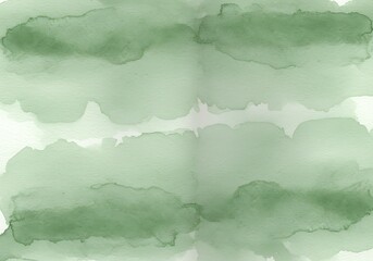 Obraz premium Background of the calm atmosphere created by abstract green watercolors 