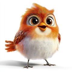 Fototapeta premium Cute illustration of swift bird isolated on white background