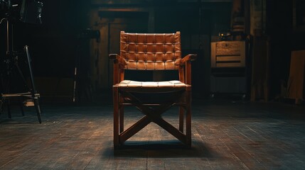 Director chair, set on film set
