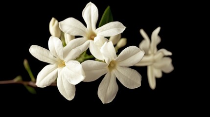 Obraz premium Jasmine flower on black background