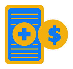 Obraz premium cost Icon. Medical and healthcare icon. Flat icon style