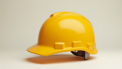 Fototapeta premium a yellow hard hat on a white background