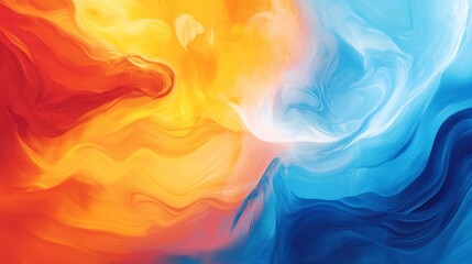 Obraz premium Abstract Fire and Ice Swirl Background - Cool, Warm Colors