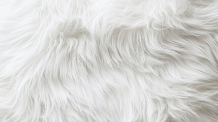 Soft White Fur Texture Background - Fluffy, Close-Up Detail