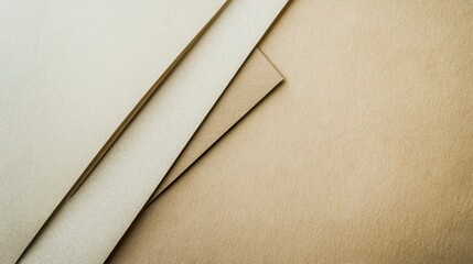 Abstract Beige Paper Layers Overlapping, Minimalist Background