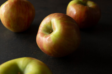 A view of some honeycrisp apples.