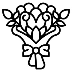 Fototapeta premium Bouquet Toss icon