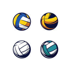 Obraz premium Volleyball logo design vector Illustration