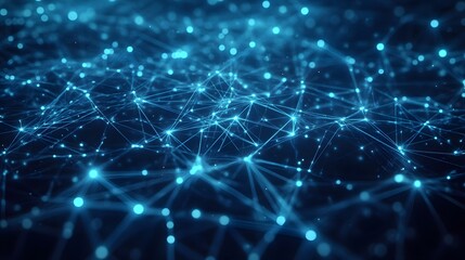 Abstract technology background features a mesmerizing display of blue binary numbers arranged in an intricate interface, evoking a sense of connectivity and network,