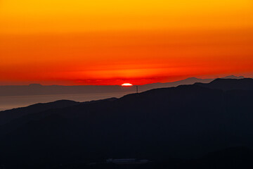 北九州市、皿倉山山頂からの初日の出