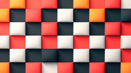 Fototapeta premium Abstract colorful square pattern background.