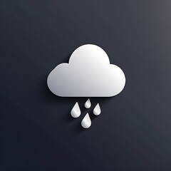 Single cloud and rain icon