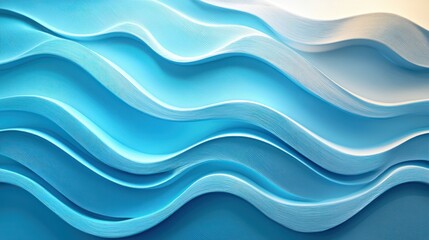 Abstract Blue Wave Pattern: Serene Water Texture